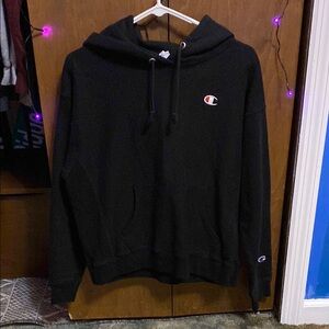 Champion Black Hoodie Sweater
